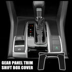 Gear Panel Trim Shift Box Cover Decal for Honda Civic (2016–2021) Black