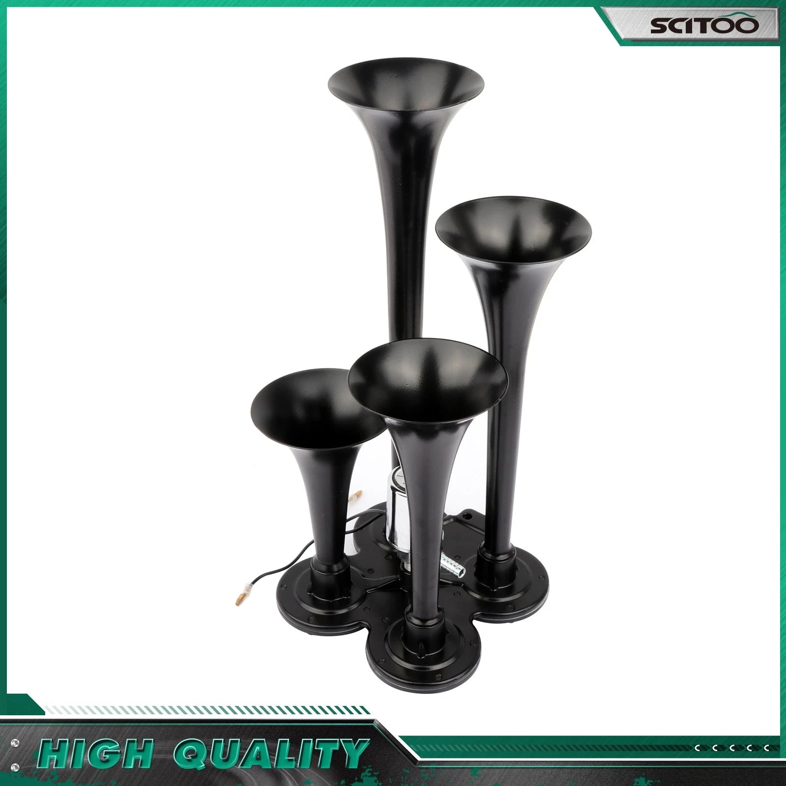 4 Trumpet Train Air Horn Kit for Ford Chevy Ram Toyota (185db)