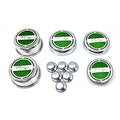 Chrome Cap Covers w/Black Solid Vinyl Inlay for 08-16 Dodge Charger V8 R/T 5.7L