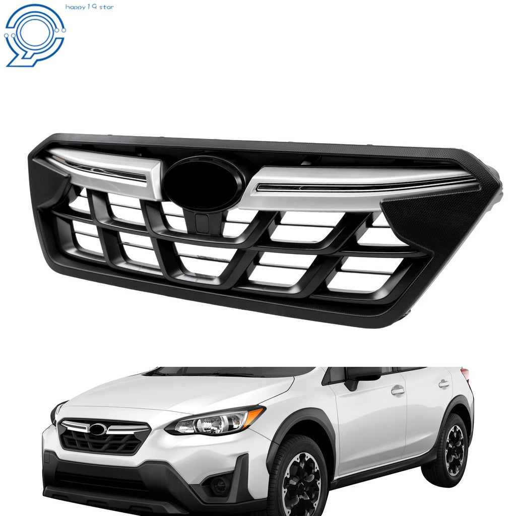 Front Bumper Grille for Subaru Crosstrek (2021–2023) Black Chrome Trim