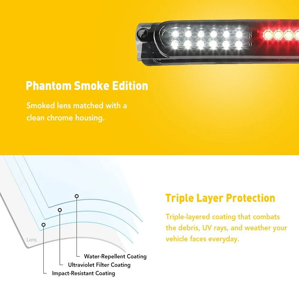 LED Third Brake Light for Ford F-150 (1997–2003) - Smoke Rear Cargo Lamp