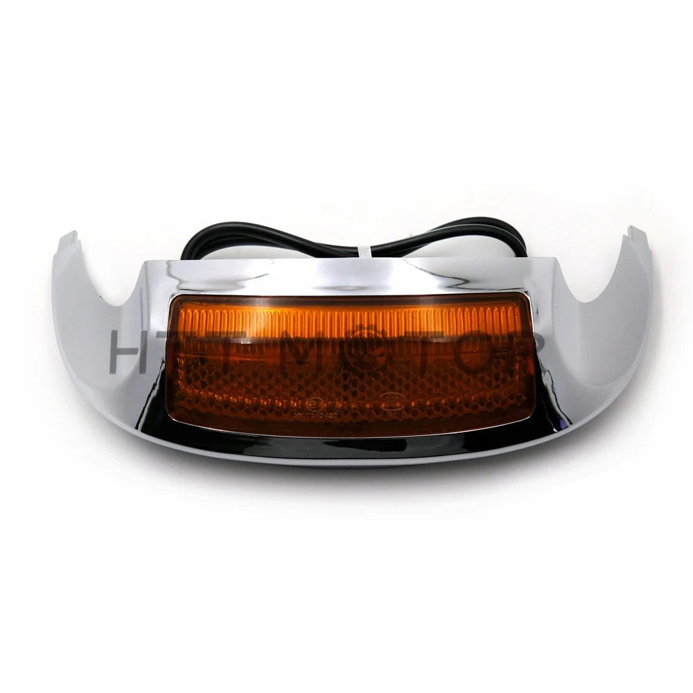 Front LED Fender Tip Light Orange Lens for Harley Road King FLHR (2014–2017)
