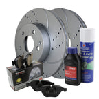 Front Brake Kit 295mm Drilled Disc Rotors & Akebono Pads for MB W204 W212