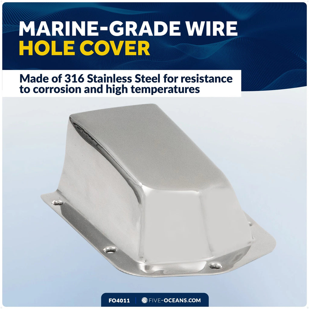 Clamshell Vent Cover for Marine (6" L x 4.5" W) - 316 Stainless Steel