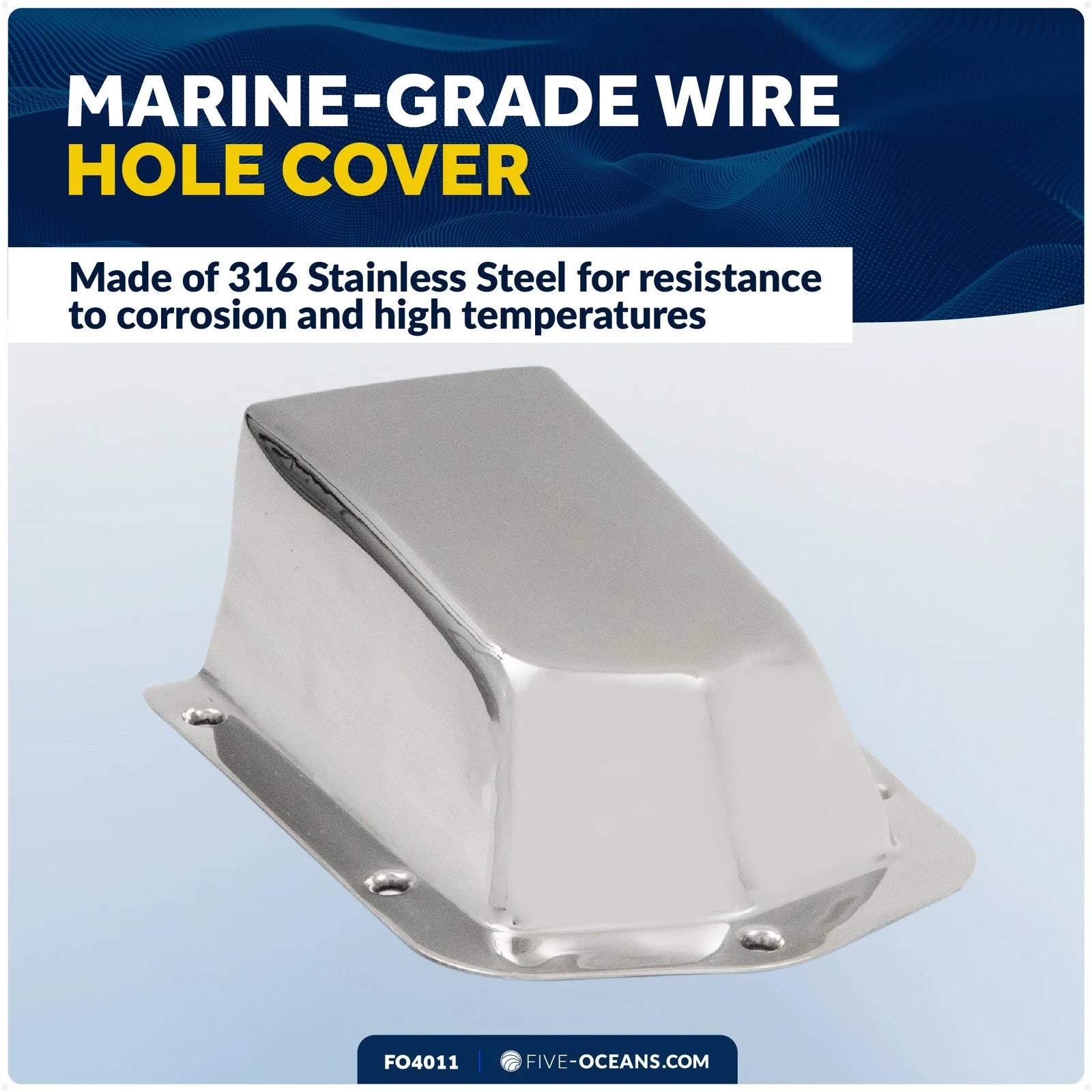 Clamshell Vent Cover for Marine (6" L x 4.5" W) - 316 Stainless Steel