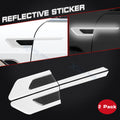 Reflective White Carbon Fiber Style Side Door Guard Decals Universal (2)