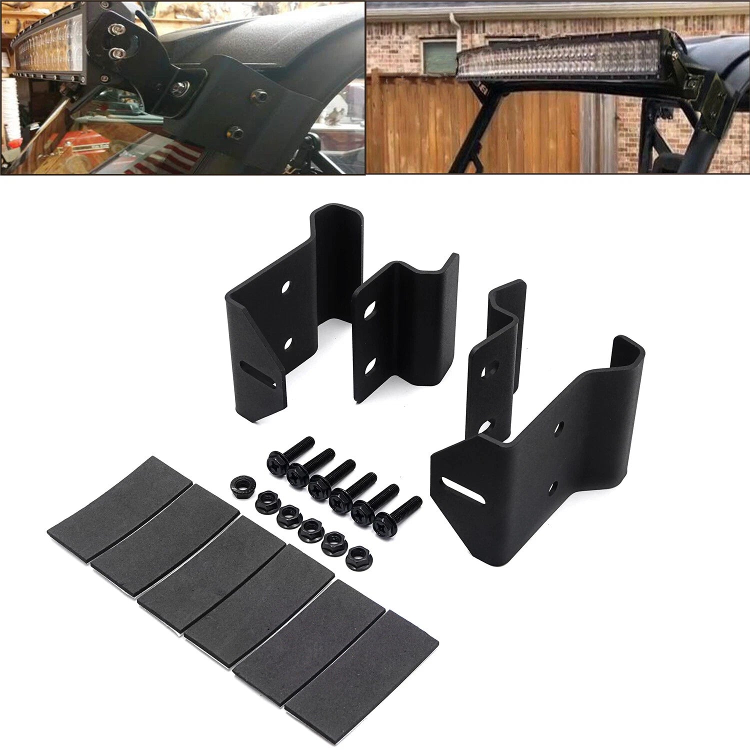 Front Roof Bracket Kit for Polaris Ranger Pro-Fit (50" Curved LED)