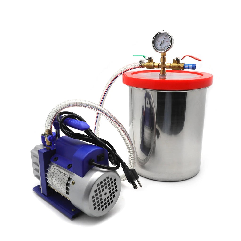 3 Gallon Vacuum Chamber with 3CFM Single Stage Pump Air AC Kit