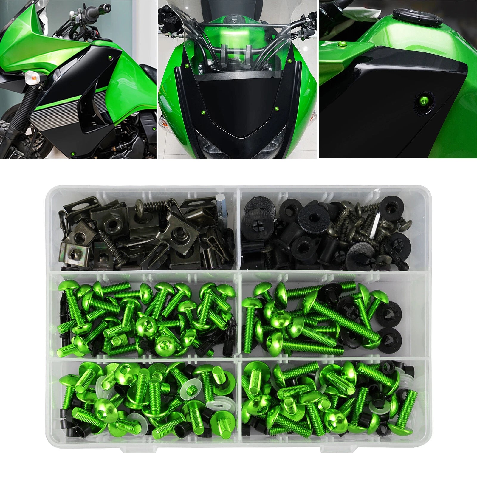 253PCS Fairing Bolts Kit for Kawasaki Ninja 250R 300 400 1000