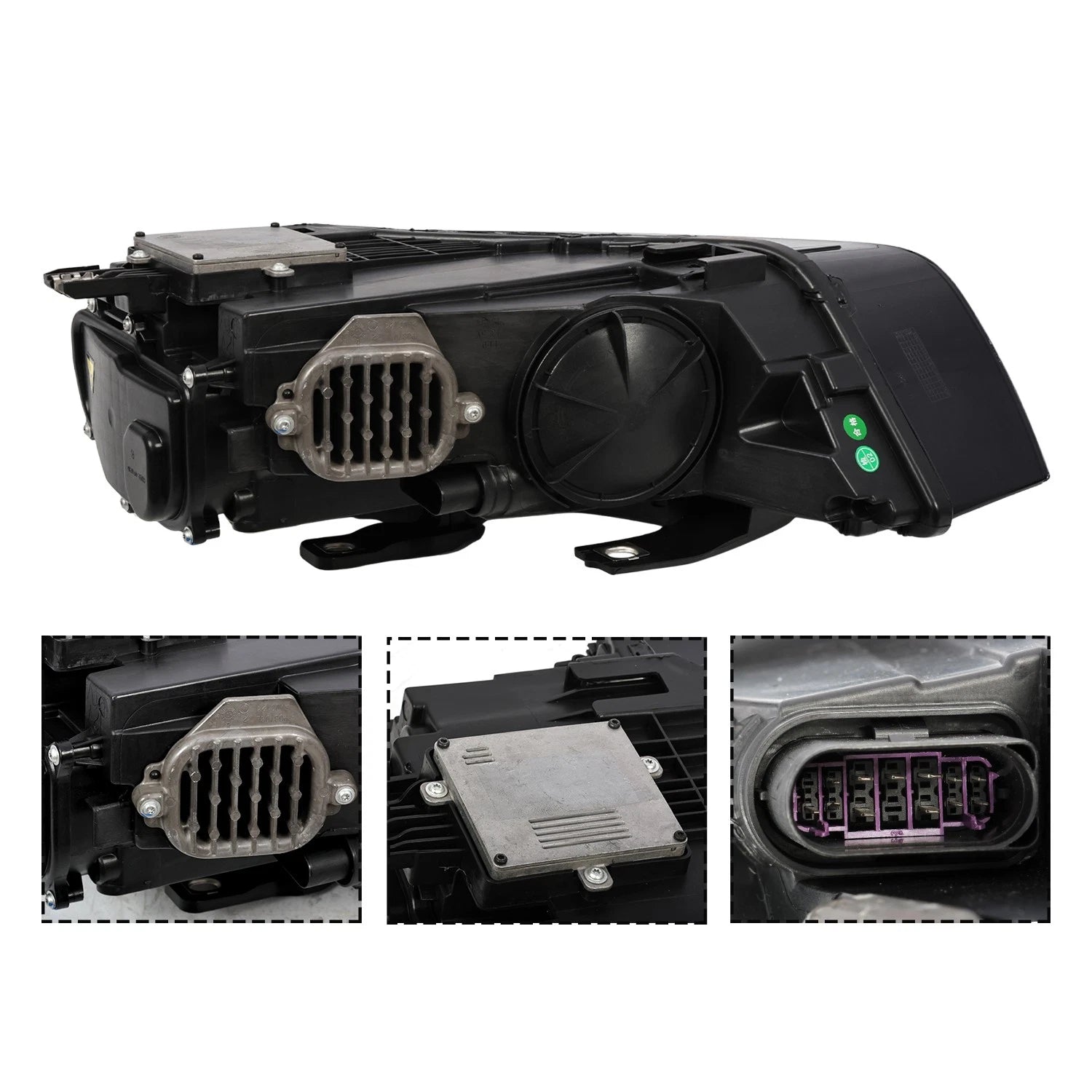 HID/Xenon Headlight Assembly for Audi Q3 (2016–2018) W/ Bulb & Ballast