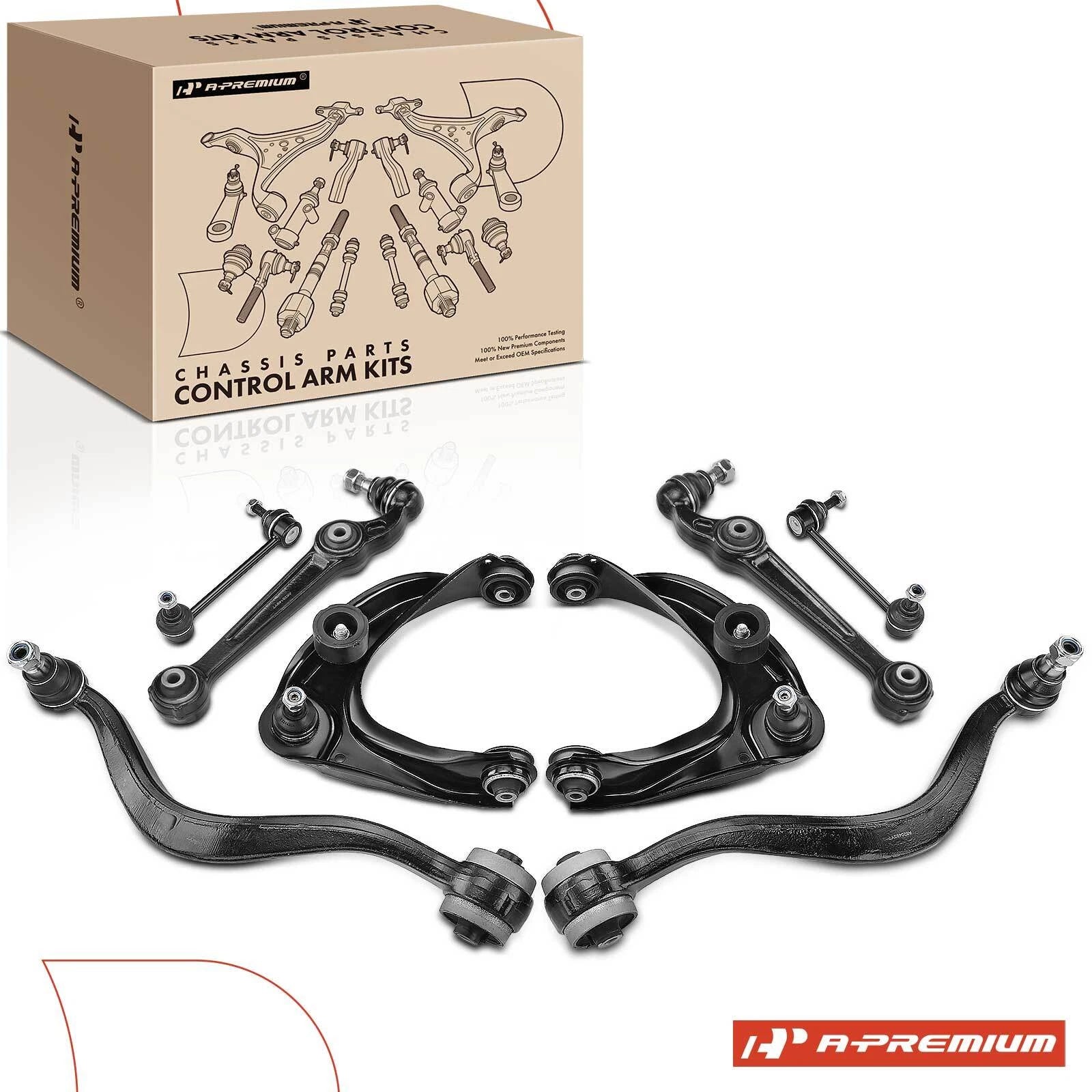 Set of 8 Front Control Arms with Ball Joints for Ford Fusion Lincoln 