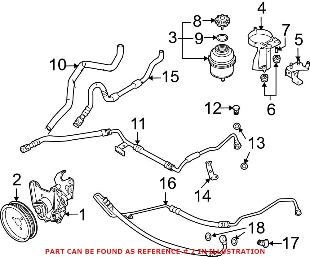 Power Steering Pump Pulley for BMW (OEM 32427516848)