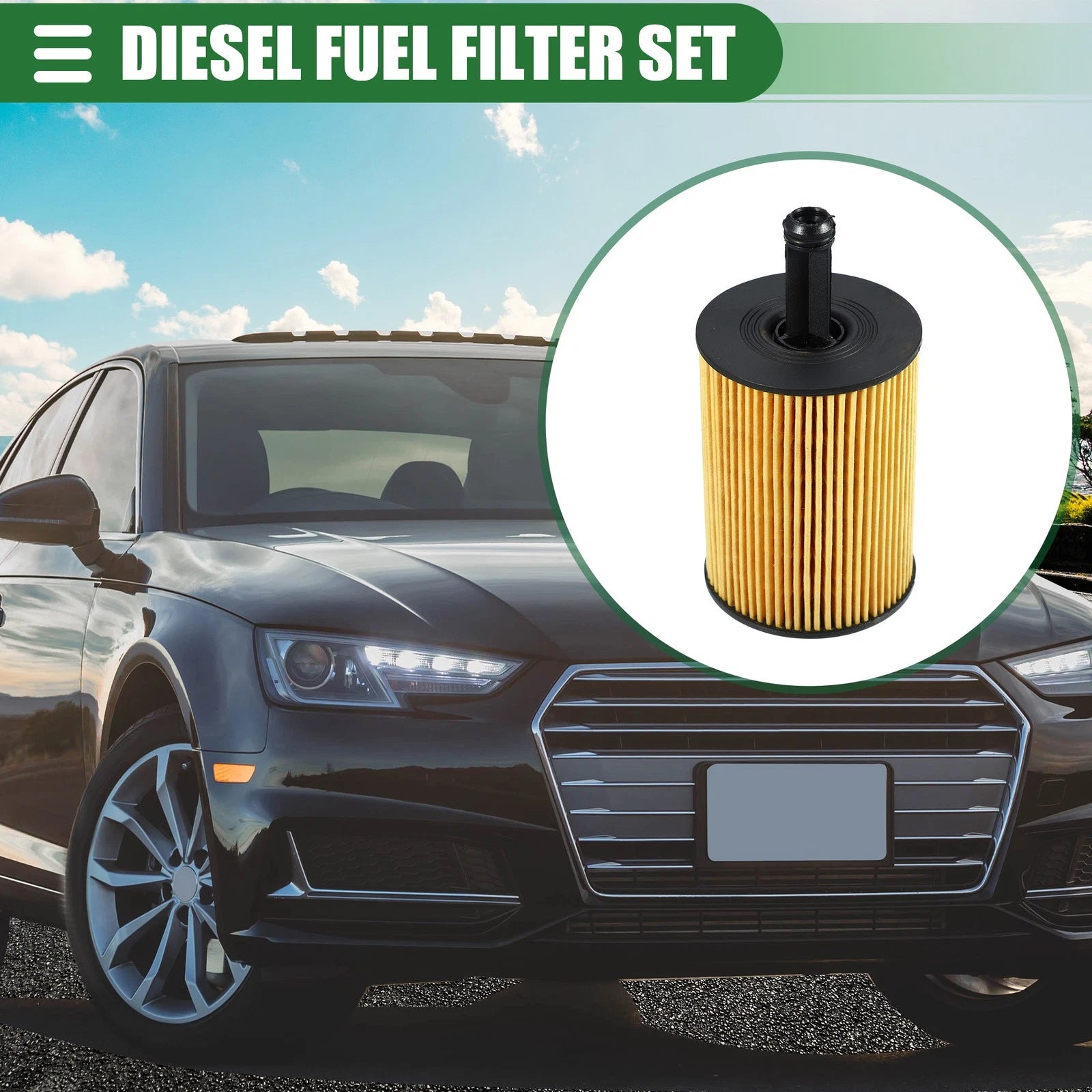 Set of 2 Engine Oil Filters for Audi A3 (No. 045115466/071115562C)