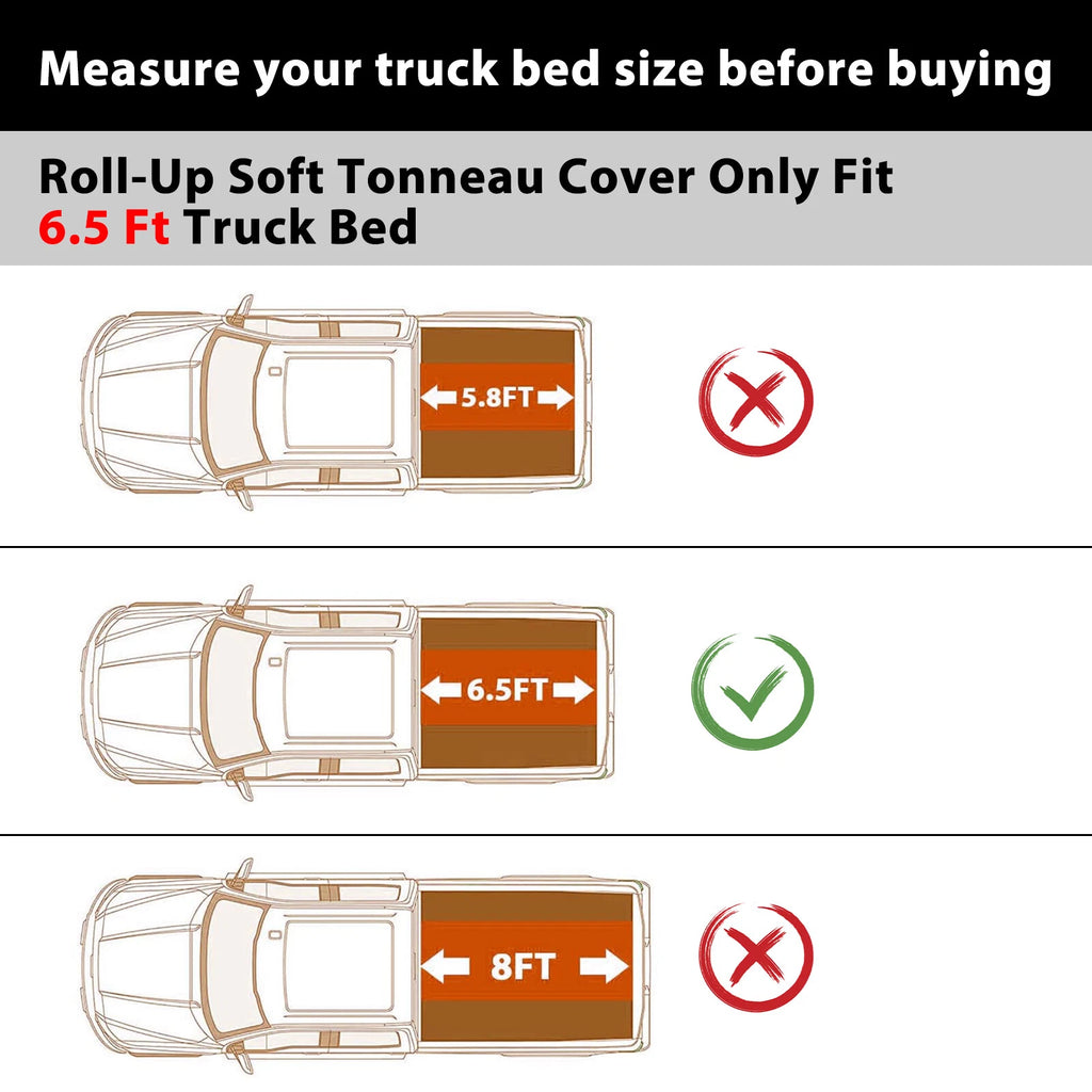 Soft Roll-Up Tonneau Cover for Chevy Silverado Sierra 1500 (1988–2007)