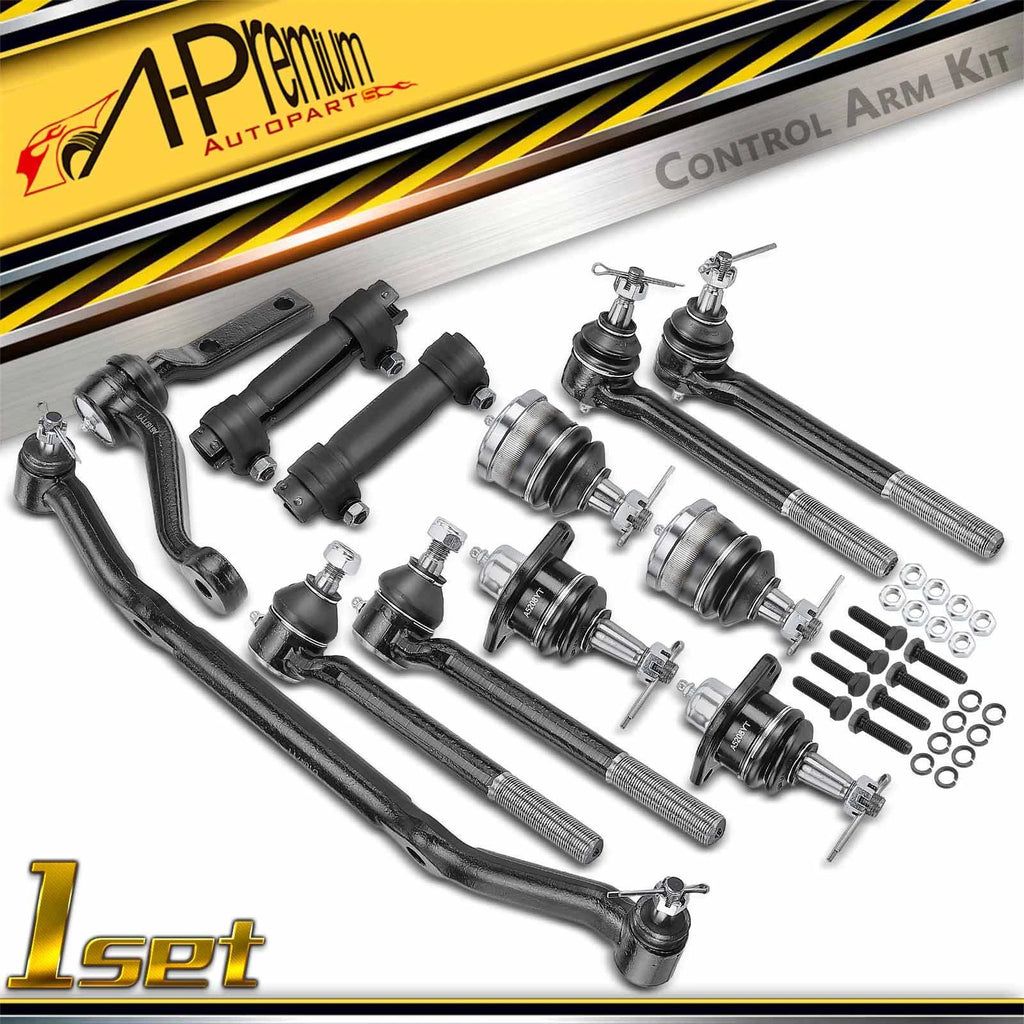 Set of 12 Front Idler Arm Drag Link Tie Rod Ball Joints for Chevy Blazer (1996–2005)