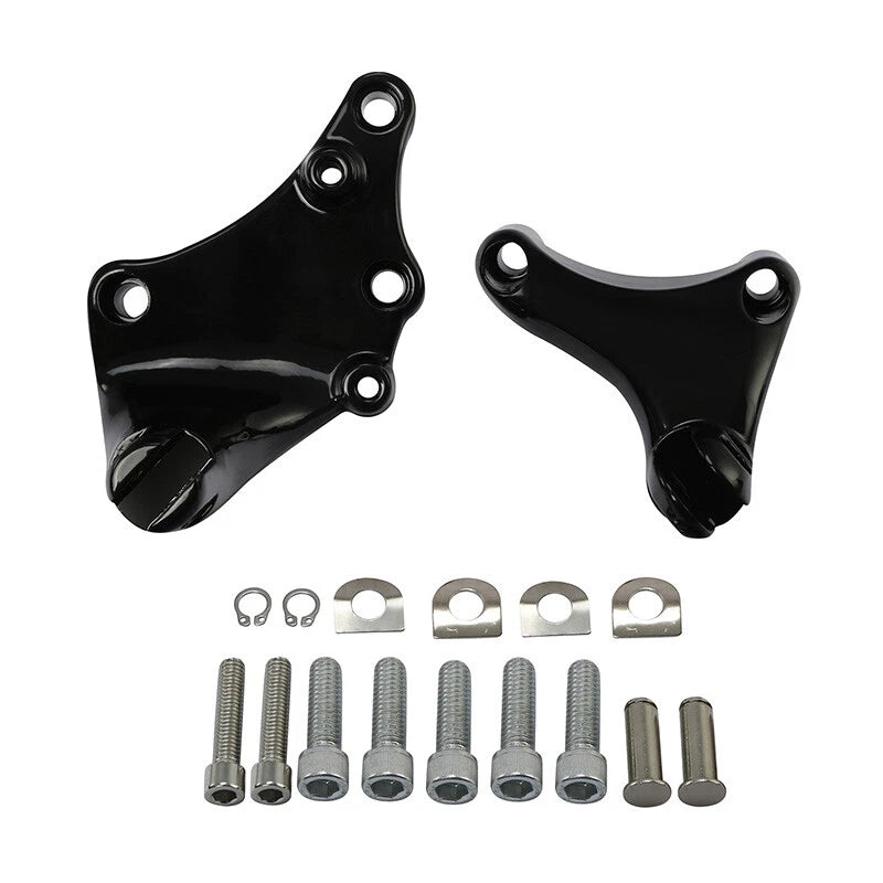 Black Passenger Footpeg Peg Pedal Mount for Harley Sportster 883 1200 (2014–2022)