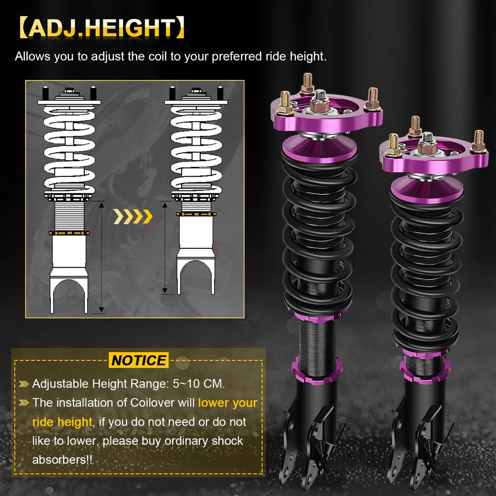 Coilovers for Honda Civic (2006–2011) Adjustable Height Shocks Struts Springs