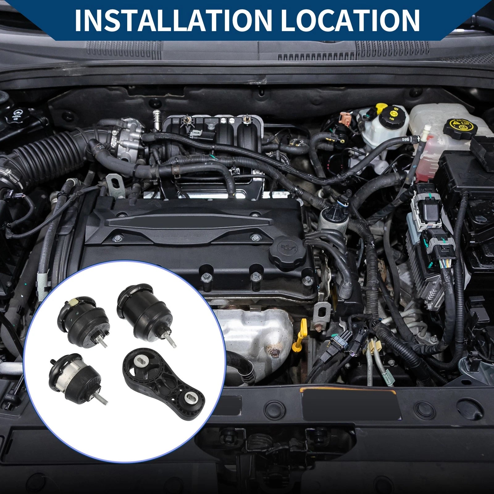 Engine Motor Trans Mount Set for Buick Enclave, GMC Acadia (2009–2017)