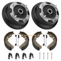 Set of 2 Rear Brake Drums w/Shoes Bolts Kit for Kawasaki Mule SX KAF400 (2017–2024)