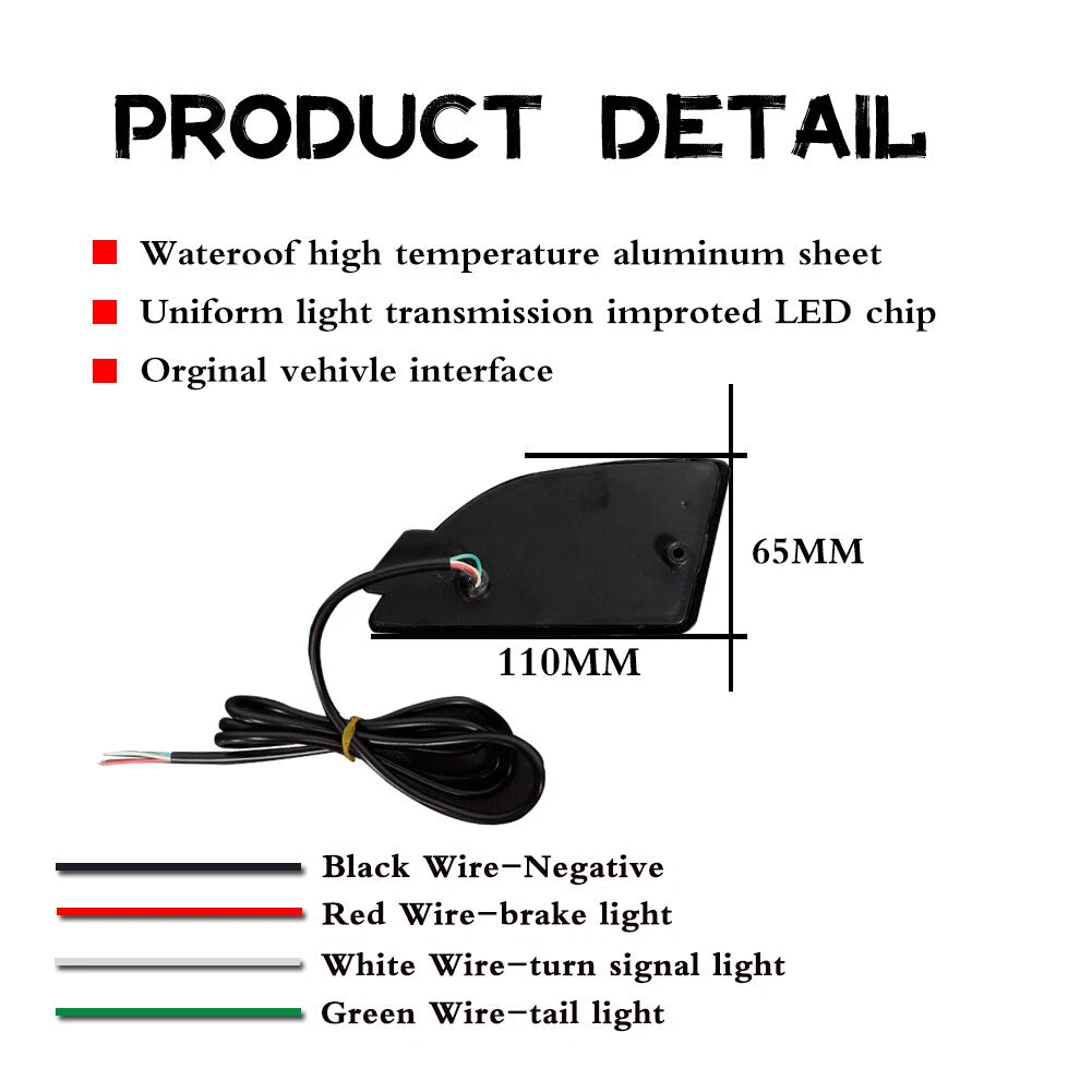 2X LED Rear Bumper Reflectors for Mazda 3 Axela (2014–2020)