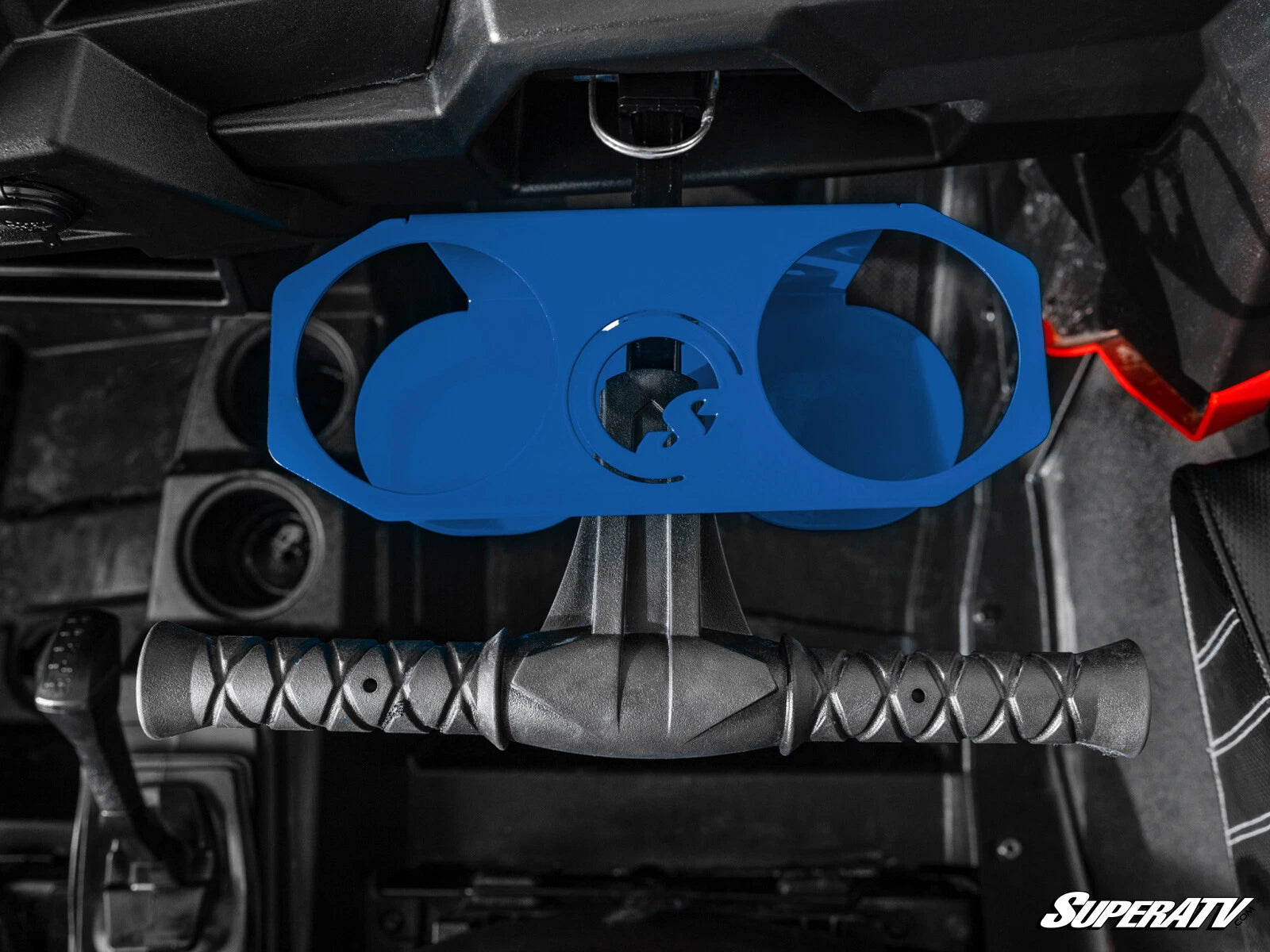 Grab Bar Cup Holder for Polaris RZR 900/1000 (See Fitment) - Blue