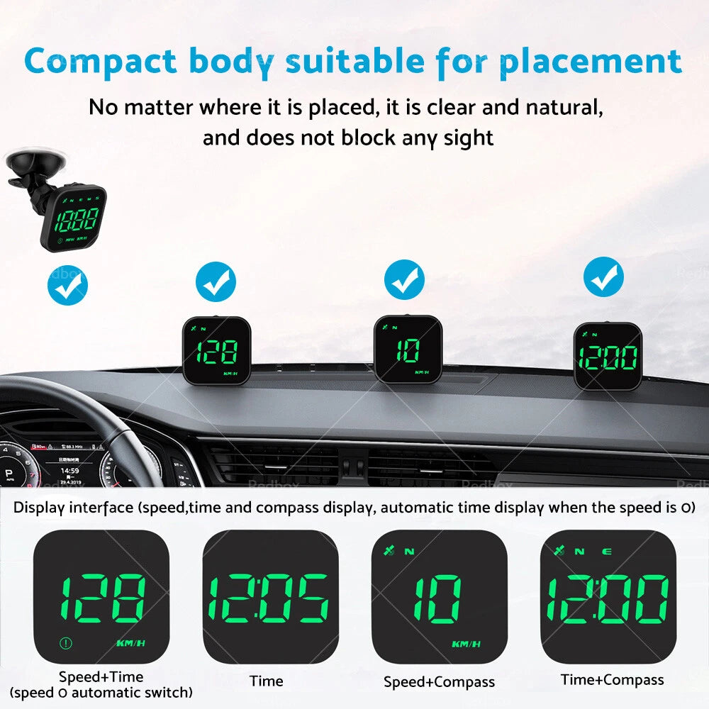 HUD Head Up Display GPS Speedometer for Universal Vehicles (2010–2023)