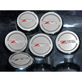 Chrome Cap Covers w/'Z06 505HP'&Brushed Accent for 2006-2013 Corvette Z06 Manual