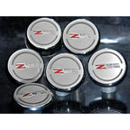 Chrome Cap Covers w/'Z06 505HP'&Brushed Accent for 2006-2013 Corvette Z06 Manual