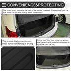 Rear Parcel Shelf Boot Load Cover for Honda Fit (2015–2020) Black