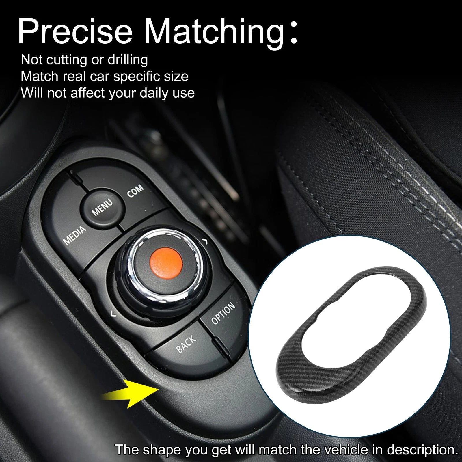 Gear Shift Knob Cover Sticker for BMW Mini Hatch Hardtop (2002–2023)
