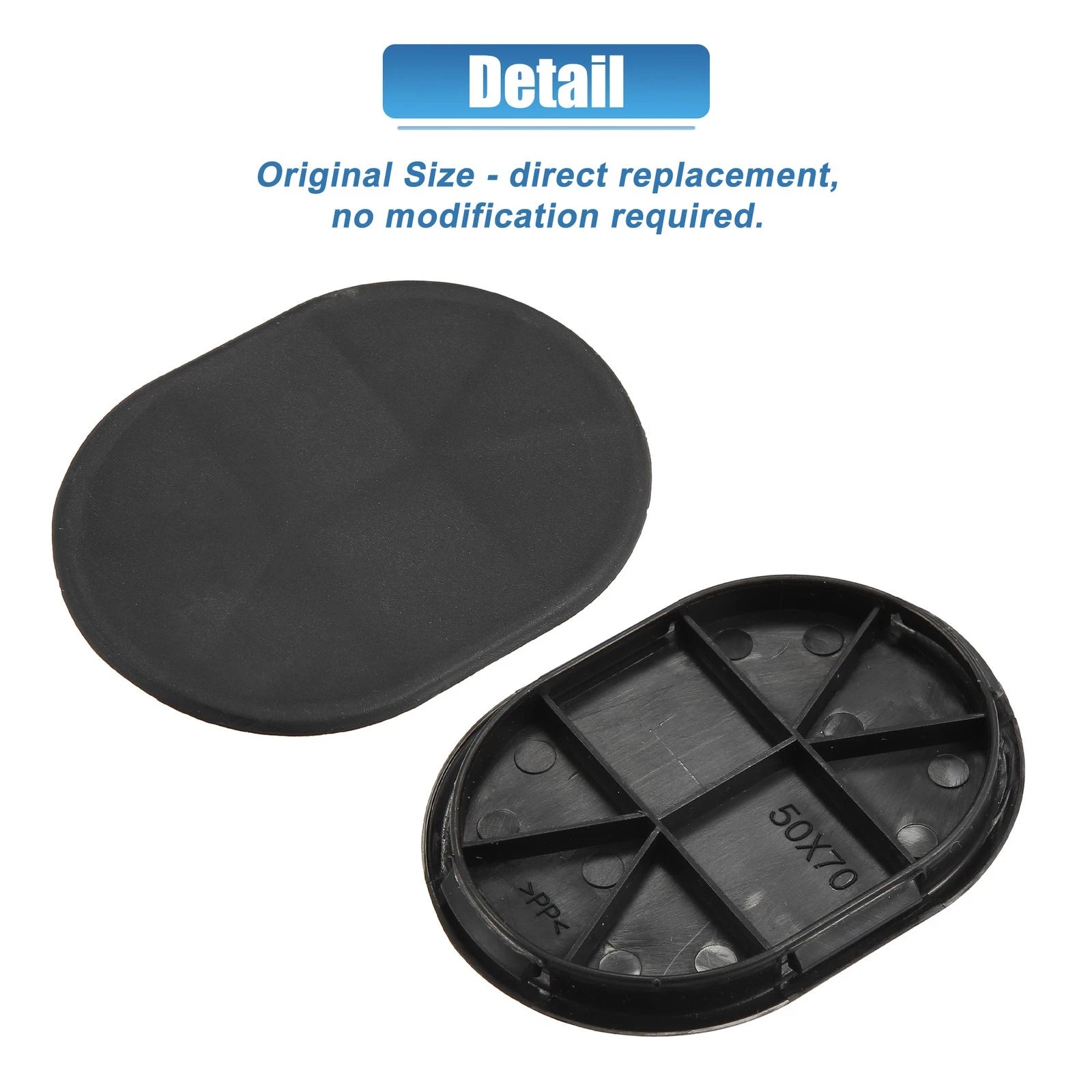 Truck Bed Body Plug for Dodge Ram (55359234AC, 55359234AB) Black Plastic