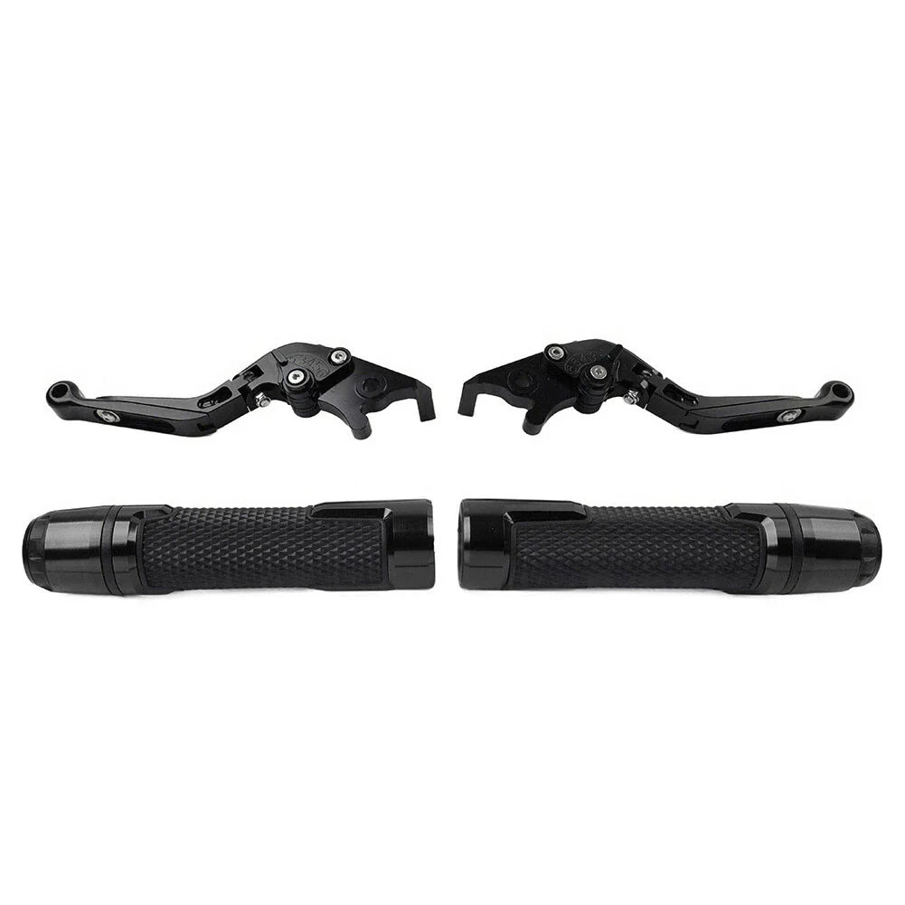 Black Extendable Brake Clutch Lever Grip Set for Thruxton/Street Cup (2016-2023)