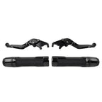 Black Extendable Brake Clutch Lever Grip Set for Thruxton/Street Cup (2016-2023)