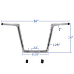 Chrome 14" Ape Hanger Handlebar for Harley Road Glide FLTRX FLTRU (2015–2020)