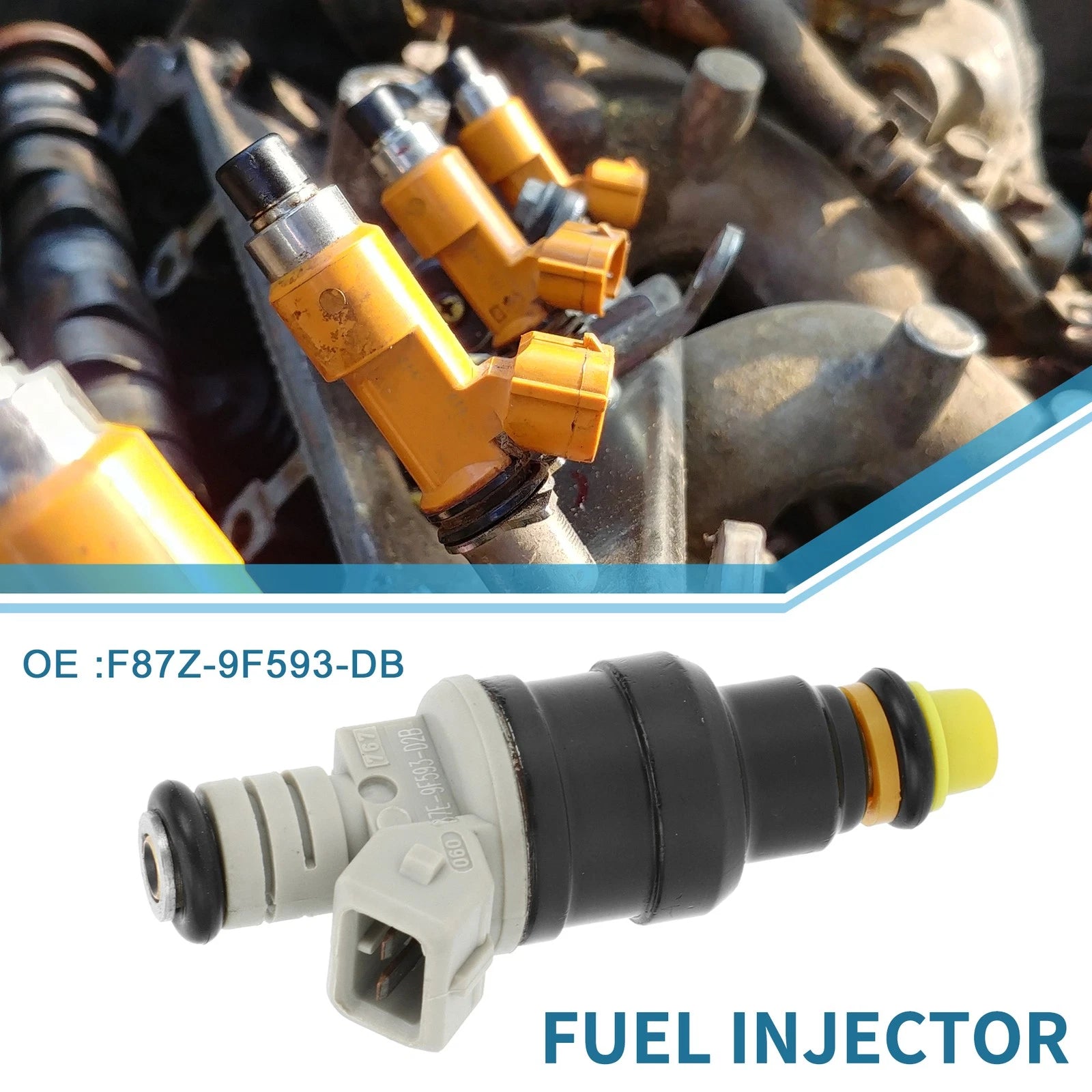 Fuel Injector No.F87Z-9F593-DB for Ford Ranger (1998–2001) 2.5L Black