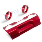 Red A/C Climate Control Frame Cover + Knob Ring Trims for Honda Civic (2016-2020)