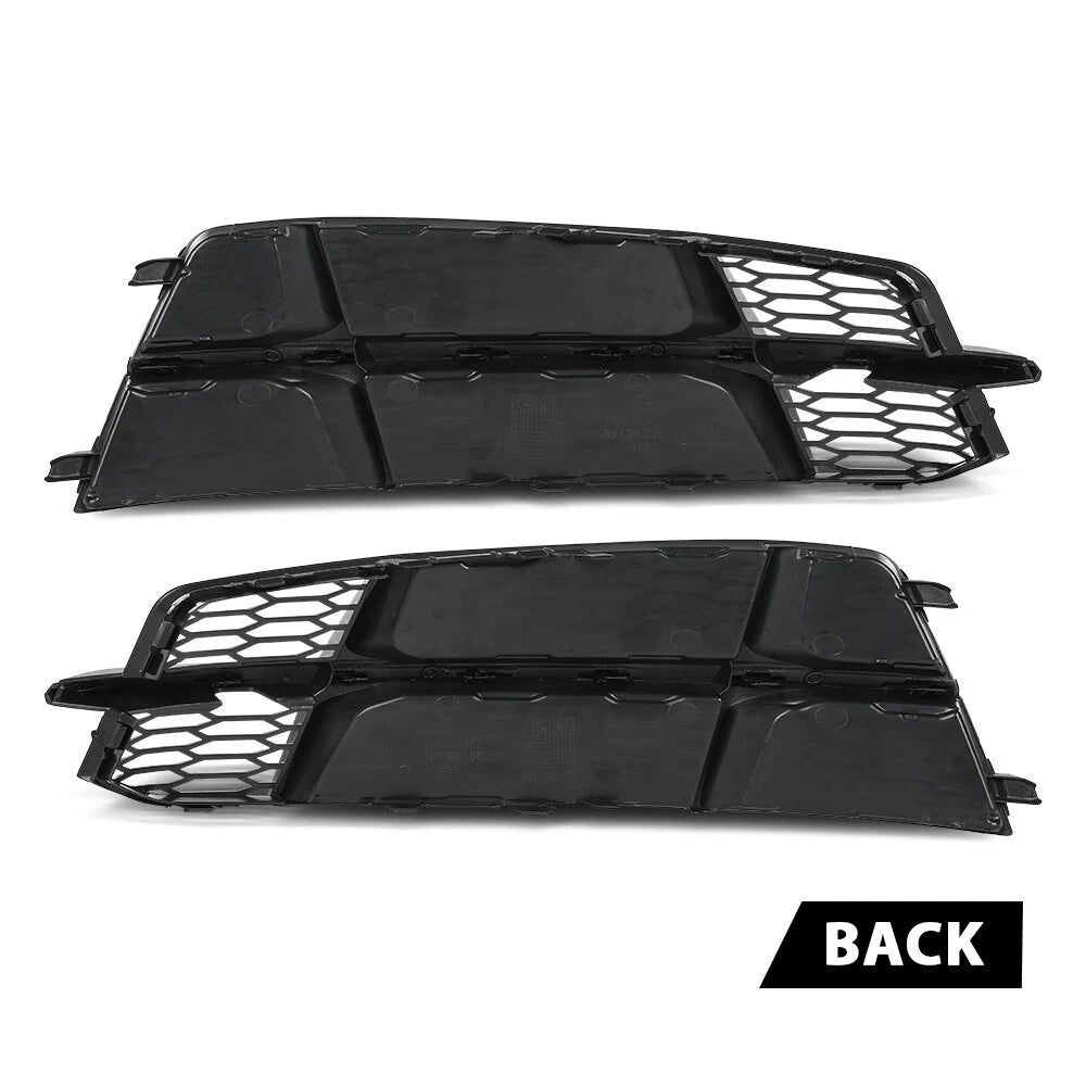 Front Fog Light Cover for Audi S6 A6 S-Line (2016–2018) Honeycomb Black