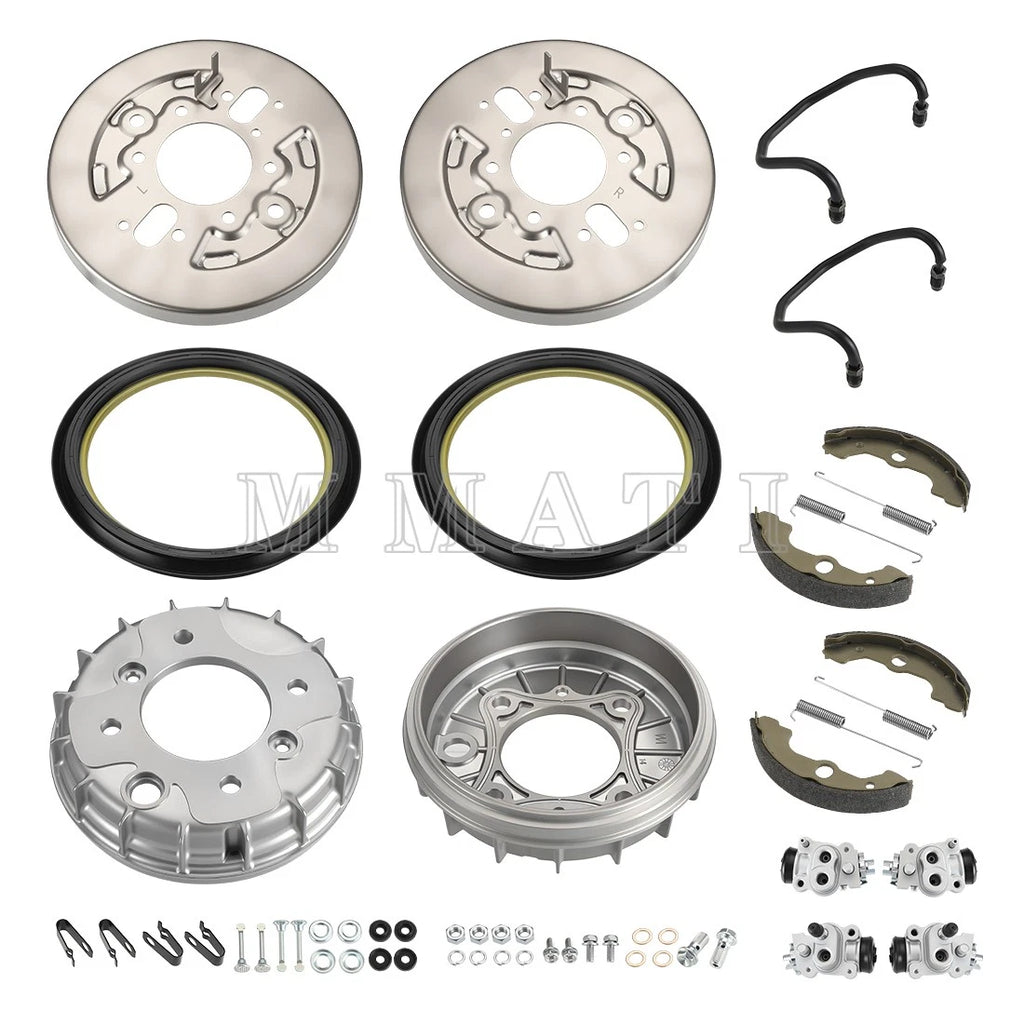 Front Brake Drum Wheel Cylinder Shoes Kit for Honda Rancher 350 TRX350 (2000–2003)