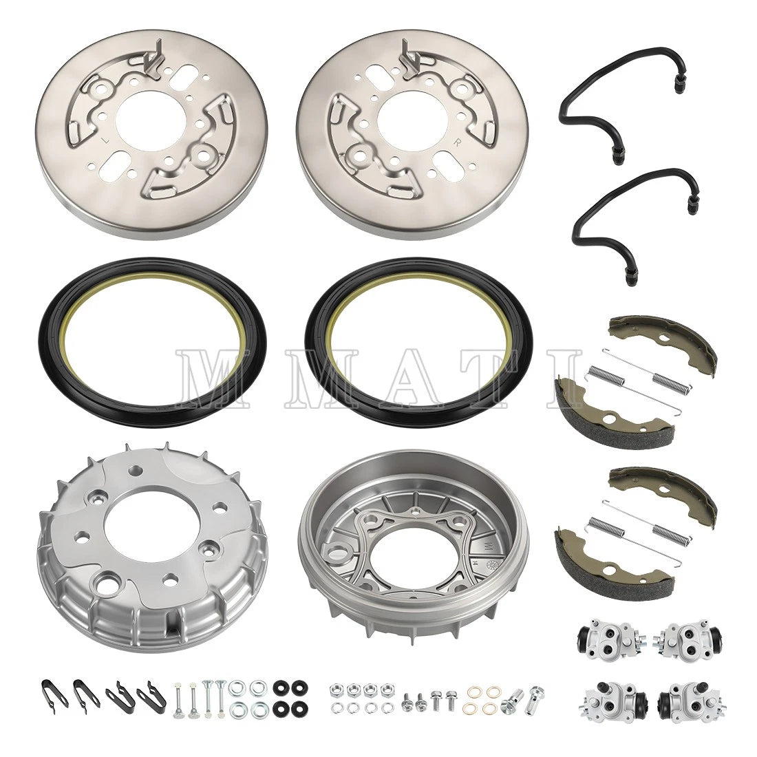 Front Brake Drum Wheel Cylinder Shoes Kit for Honda Rancher 350 TRX350 (2000–2003)