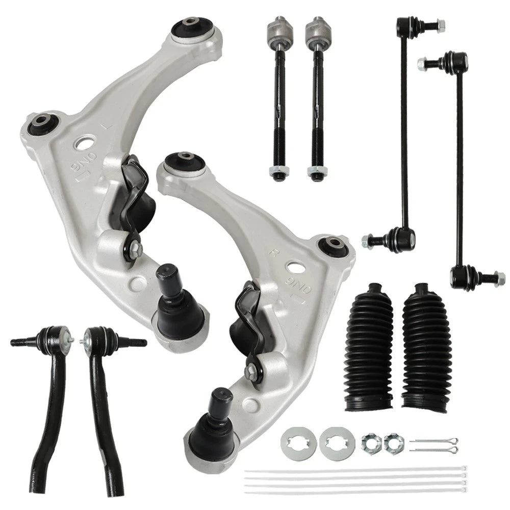 Set of 10 Control Arm Ball Joints Tie Rod Ends for Nissan Murano (2009–2014)