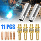 Set of 11 Contact Tips for MB 15AK MIG/MAG Welding Torch 0.8mm 0.030