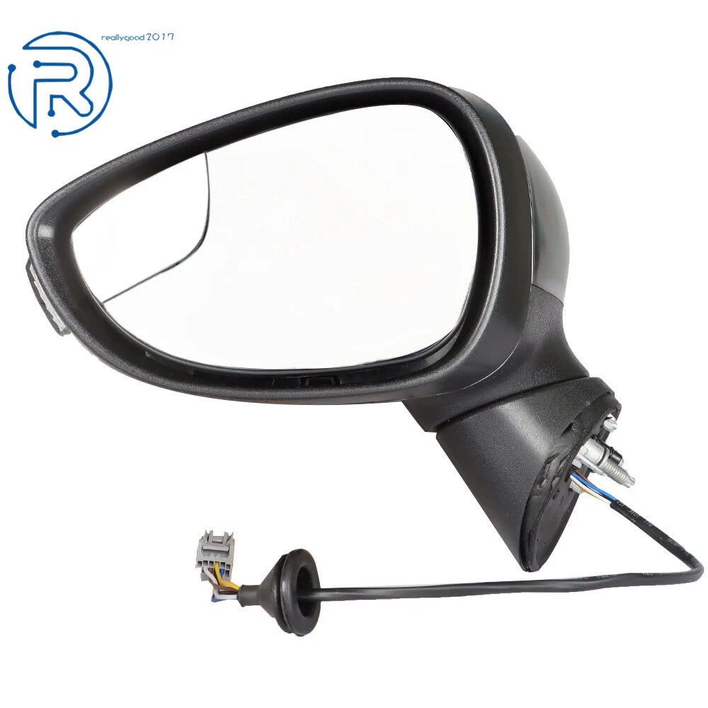 Driver Left Side Car Mirror Assembly with Light for Ford Fiesta (2014–2019)