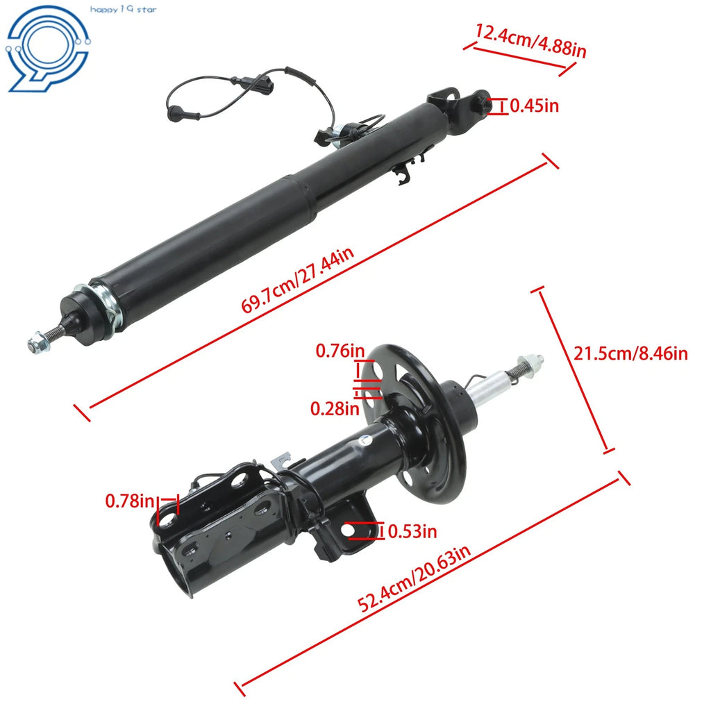 Set of 4 Shock Absorbers for Lincoln MKS (2013–2016)