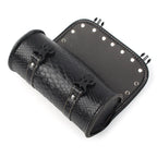Leather Motorcycle Tool Bag for Universal Fork Handlebar Saddlebag Roll