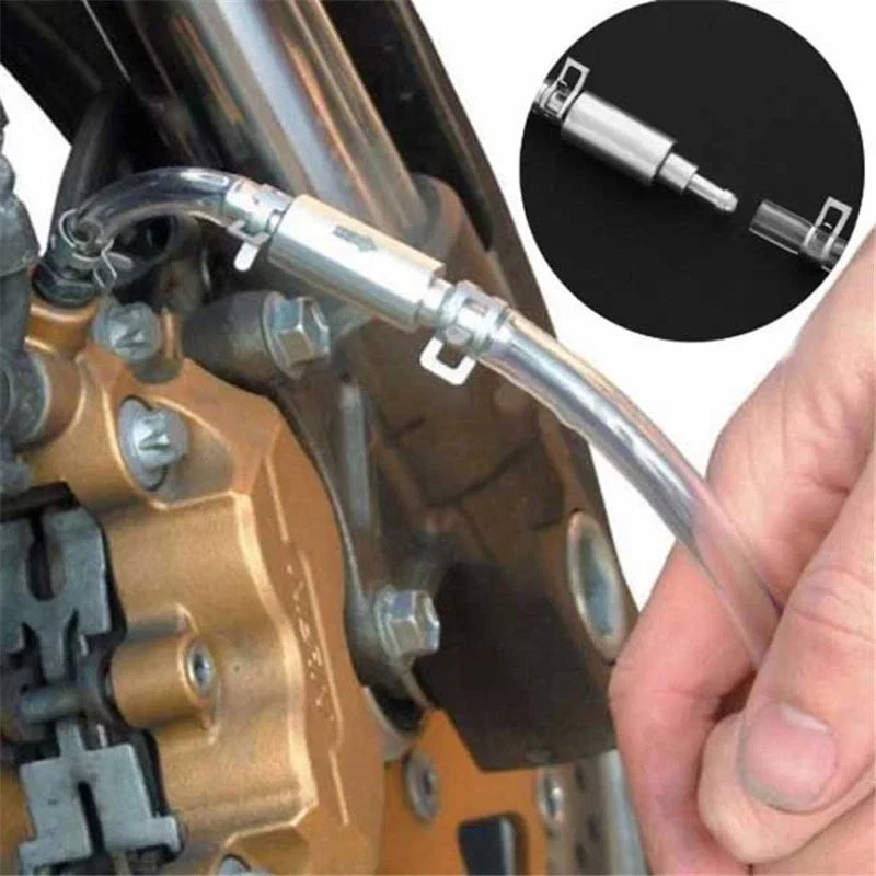 Clutch Brake Bleeder Hose One Way Valve Tube Kit for Motorcycle Car
