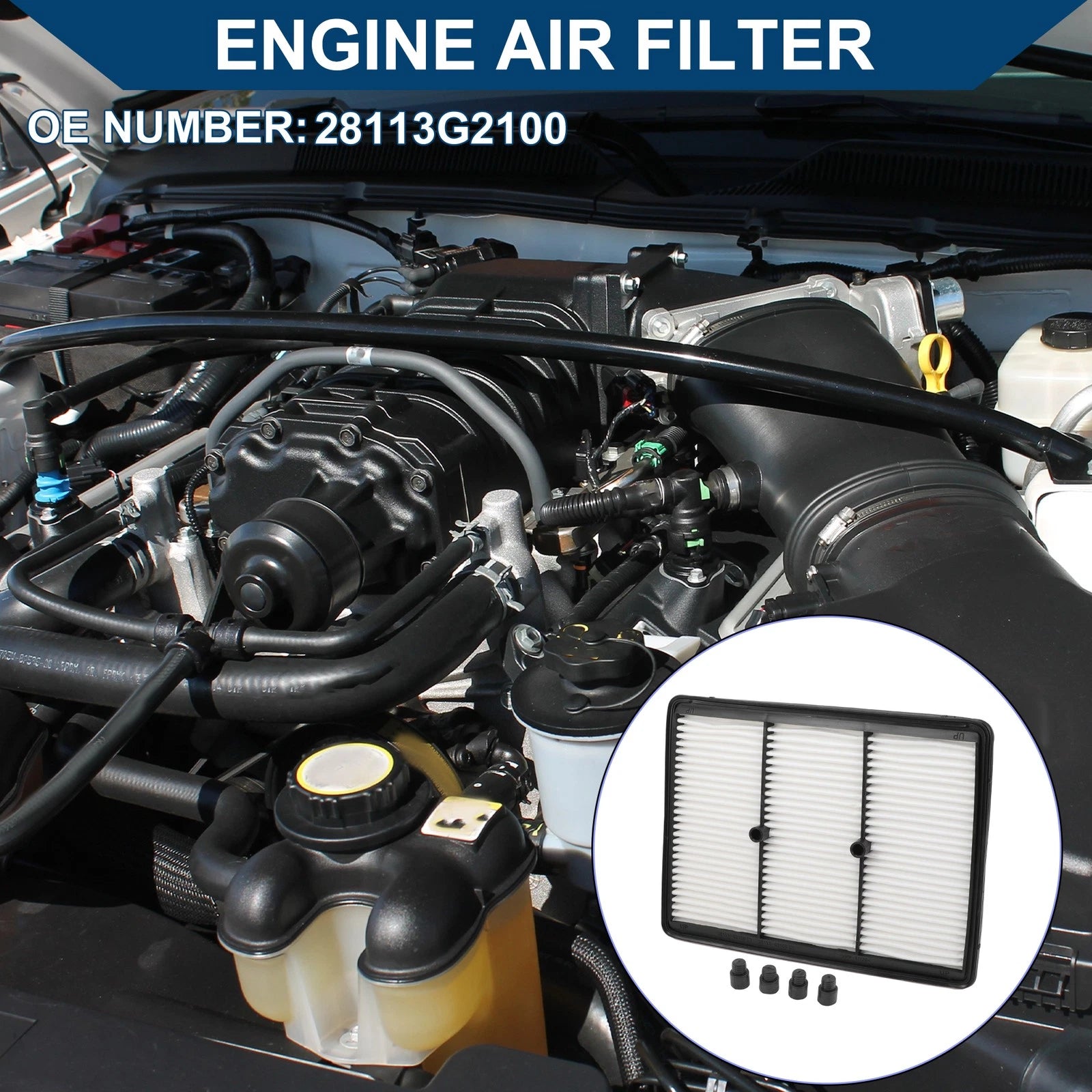 Car Engine Air Filter No. 28113G2100 for Kia Niro 1.6L L4 (2019–2022)