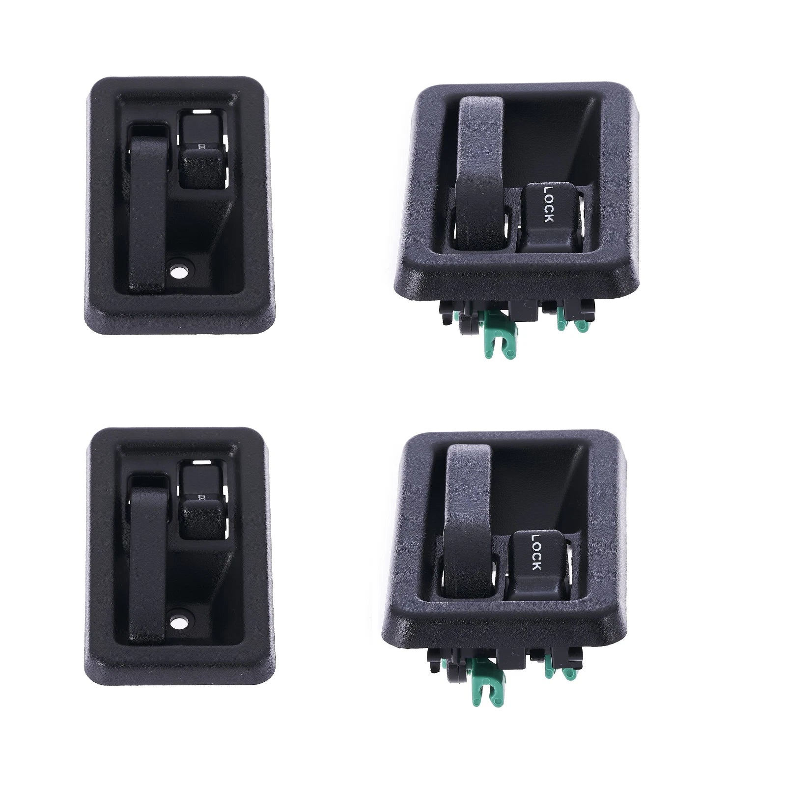 Inner Door Handle 4pcs Textured Black for Jeep Wrangler TJ (1997–2006)