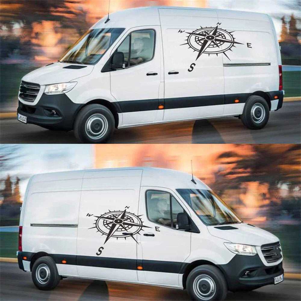 Black PVC Sticker Decal 90x60cm for Car Truck Camper RV Van