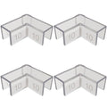 Set of 4 PVC Fish Tank Corner Protectors Anti Scratch Transparent Cover