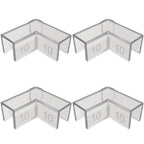 Set of 4 PVC Fish Tank Corner Protectors Anti Scratch Transparent Cover